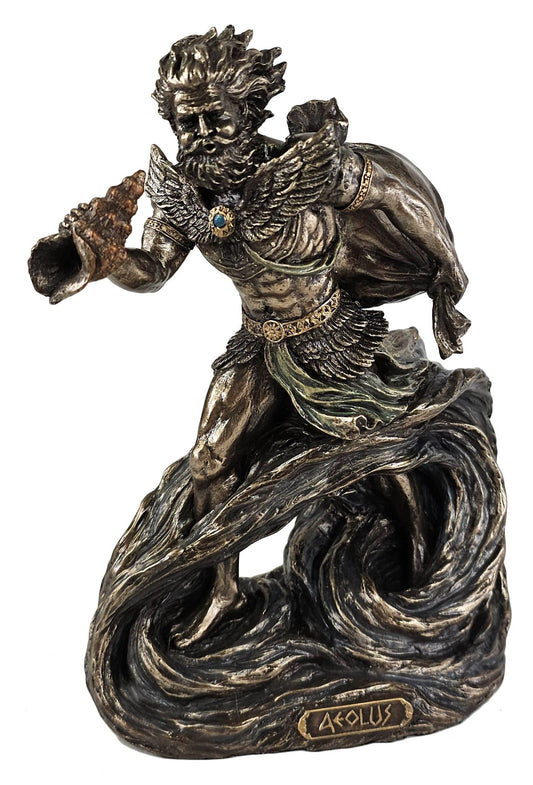 7 1/2" Greek Mythology God Aeolus Ruler of the Winds Bronze Color