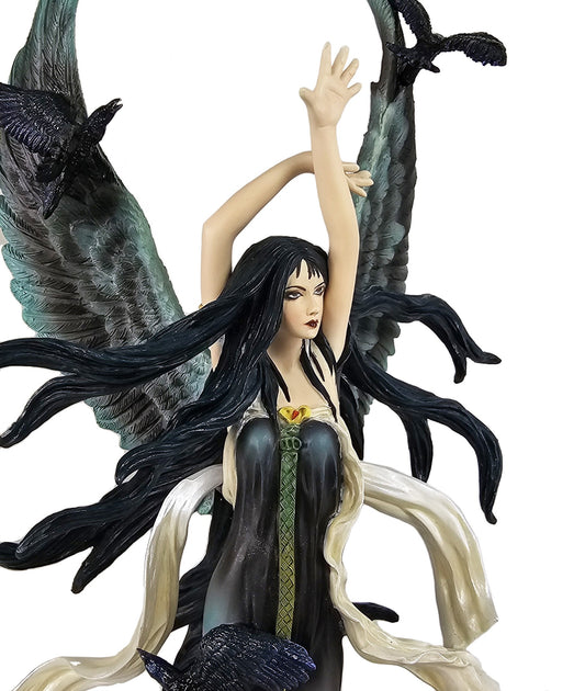 12 1/4 inch Faery of Ravens Nene Thomas Fantasy Fairy Statue Hand Painted