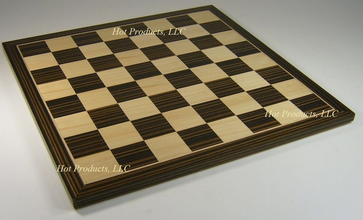 14" Ebony Black & Maple Wood Chess Board