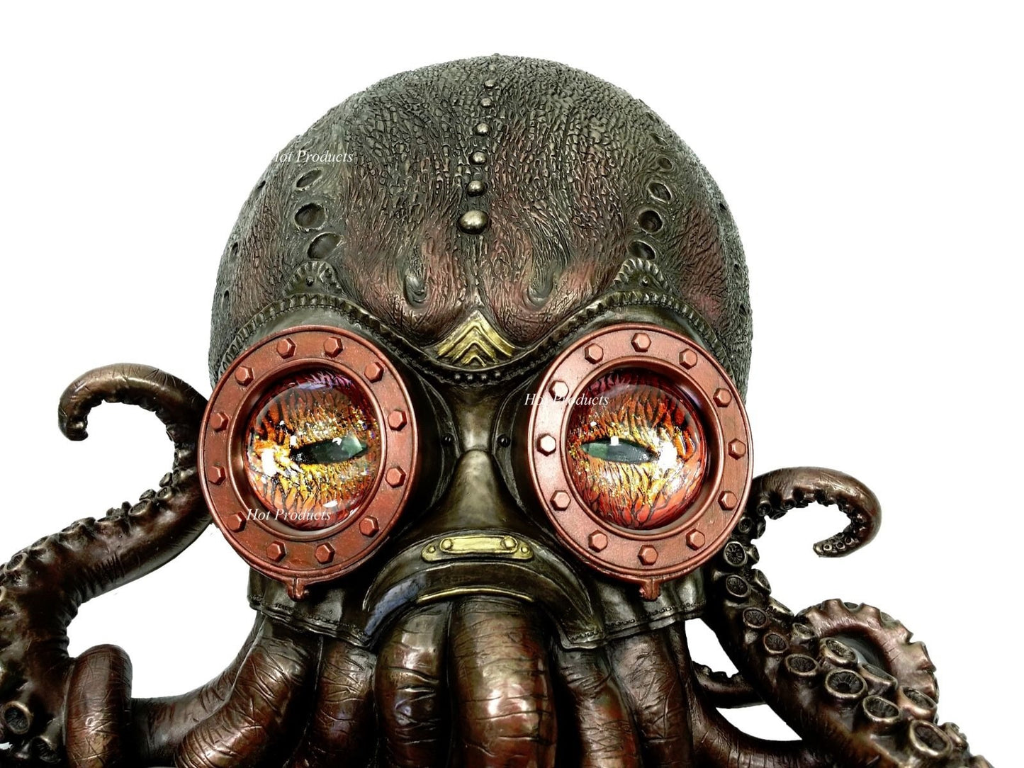 Nautical Steampunk Octopus Wall Plaque Statue Bronze Finish