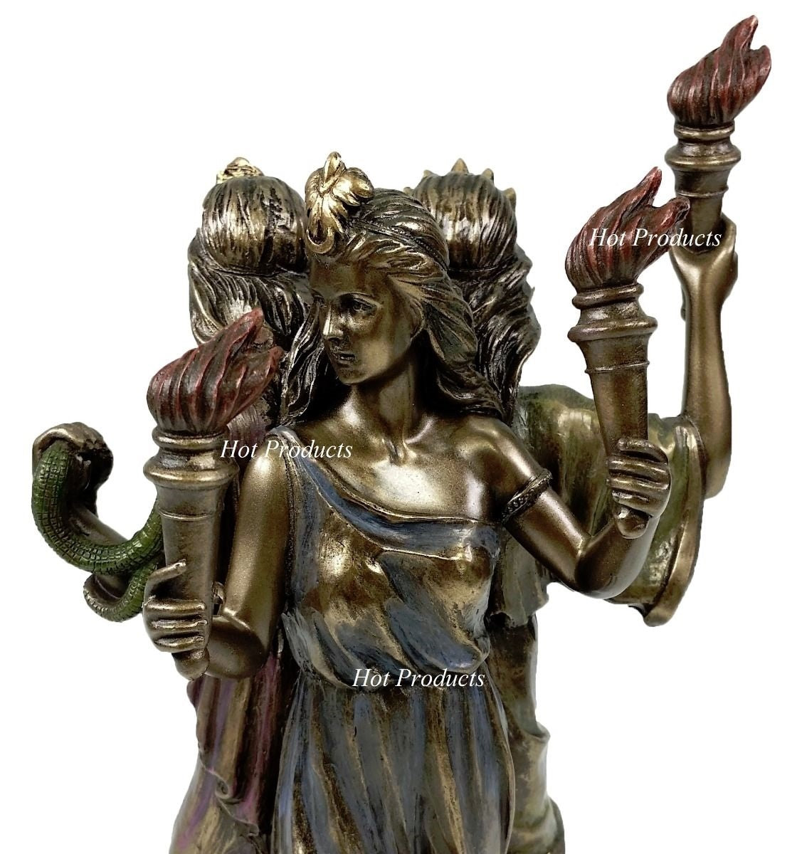 8 1/4" Hecate Greek Mythology Goddess of Magic & Witchcraft Statue Bronze Finish