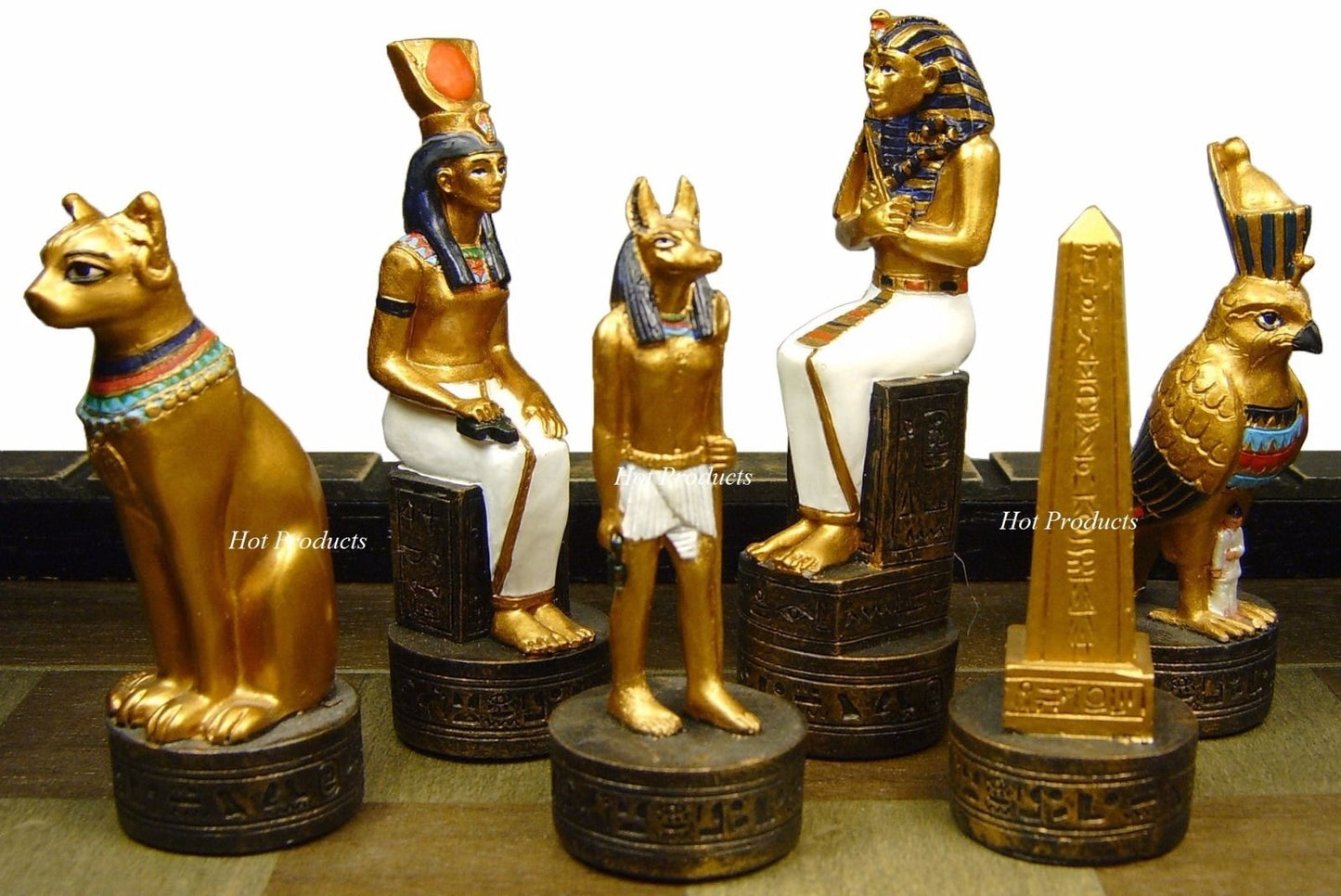 Egyptian Anubis Anubis Chess Set  W/ 17" Castle Fortress Board EGYPT