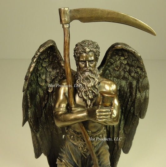 11" CHRONOS Greek Father of Time Sculpture Statue Antique Bronze Finish