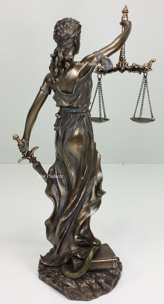 Blind Lady Justice Scales Lawyer Firm Attorney Statue Office Desk Barrister Gift