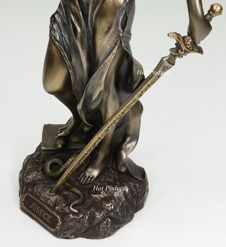 Blind Lady Justice Scales Lawyer Firm Attorney Statue Office Desk Barrister Gift