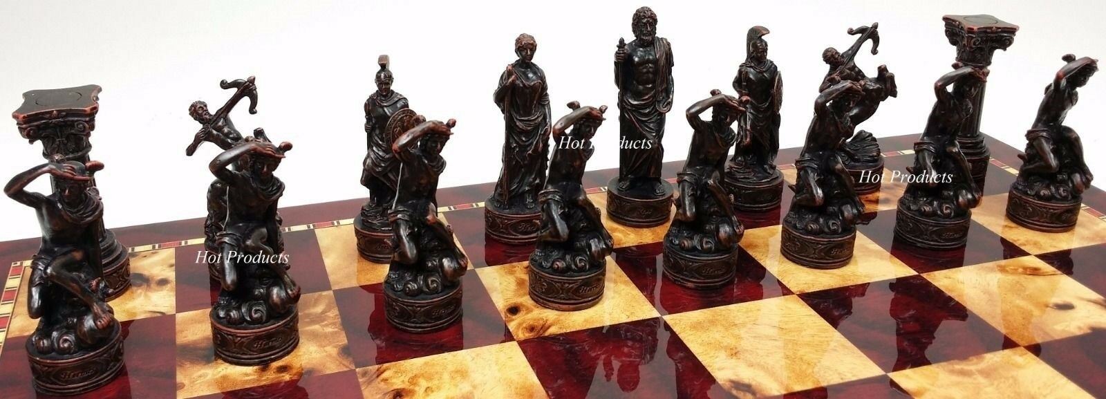 Greek Roman Mythology Gods Chess Set w/ 17