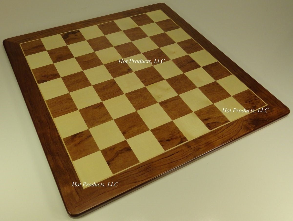 20 1/2" Padauk & Maple Wood Chess Board