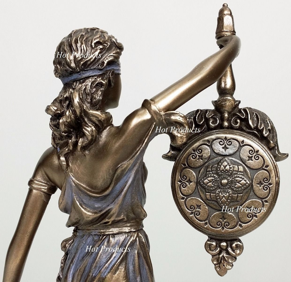 BLIND LADY JUSTICE Desk / Table CLOCK Lawyer Attorney Gift Statue La Justicia