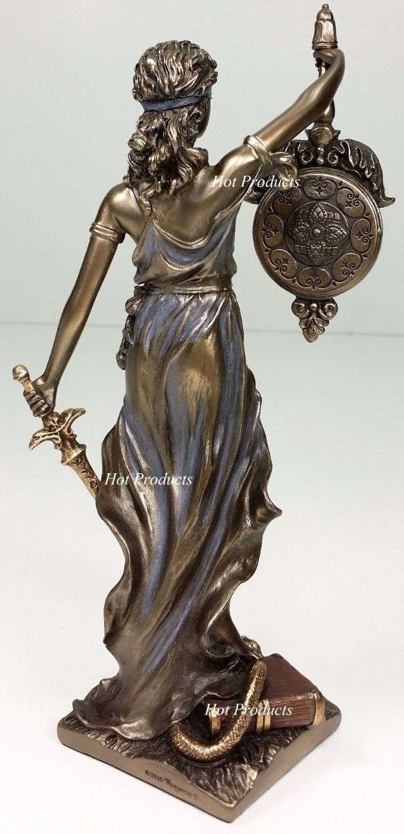 BLIND LADY JUSTICE Desk / Table CLOCK Lawyer Attorney Gift Statue La Justicia