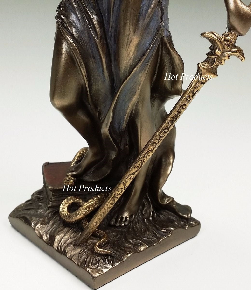 BLIND LADY JUSTICE Desk / Table CLOCK Lawyer Attorney Gift Statue La Justicia