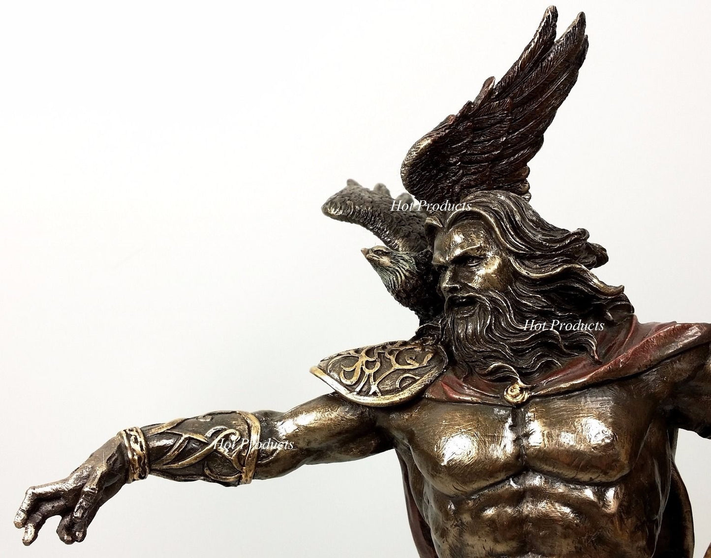 King Zeus God of Thunder W Lightning Bolt Greek Mythology Statue Bronze Finish