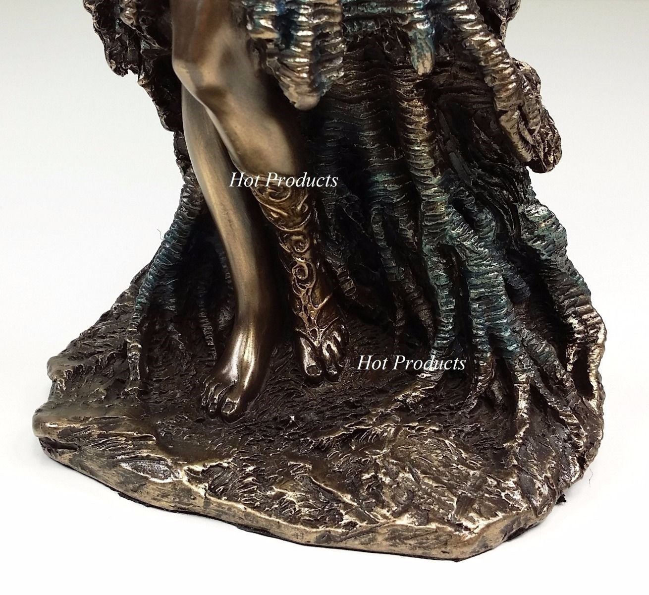 10" Antlered Guardian Goddess Of the Trees Viking Statue Bronze Finish