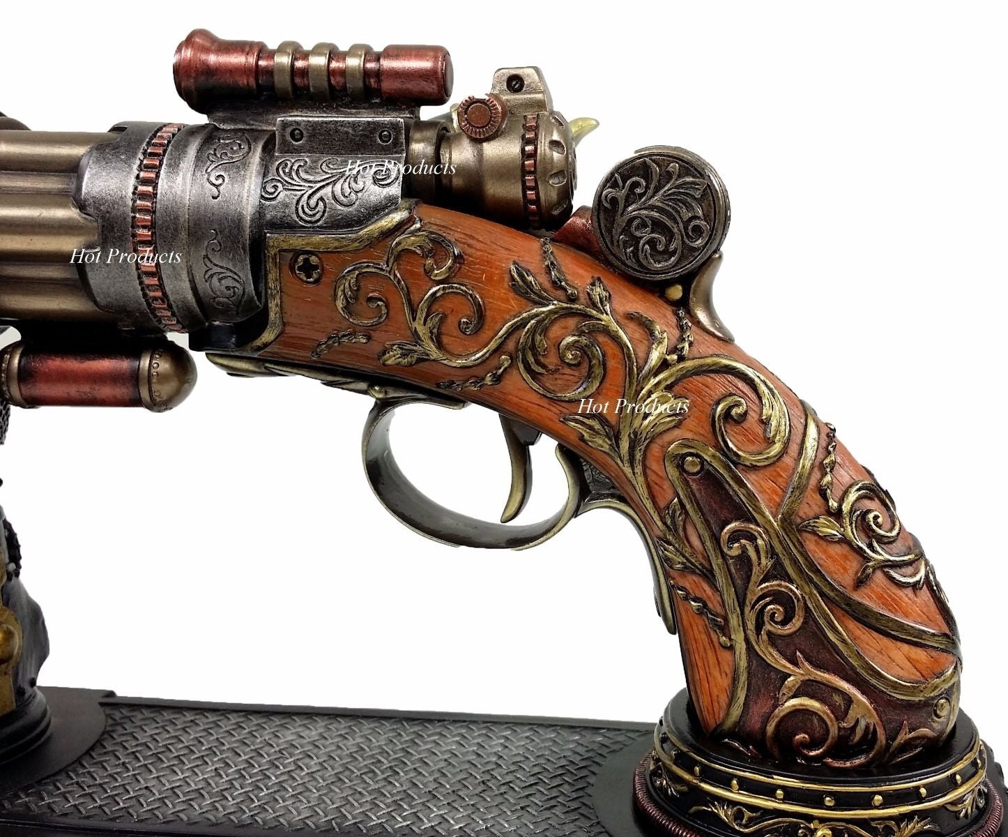 A Steampunk pistol buy with a handrest, Desktop decoration, Gotic Decor