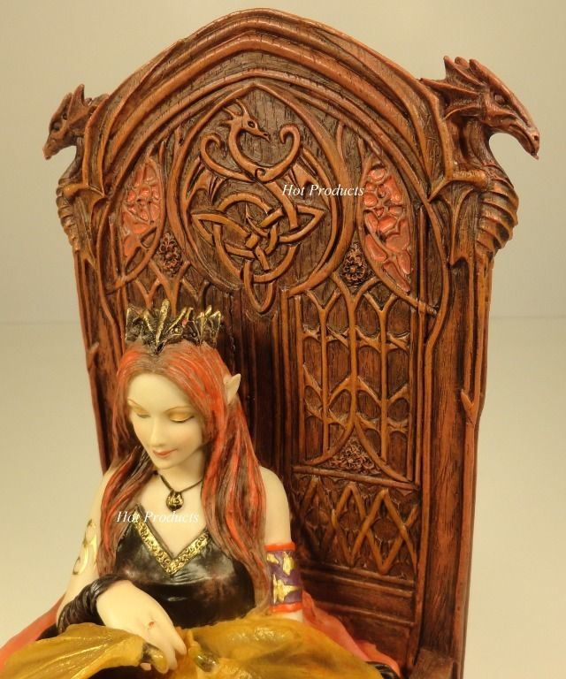 Anne Stokes Friends Forever Fairy Elf and Dragon Statue Sculpture Hand Painted