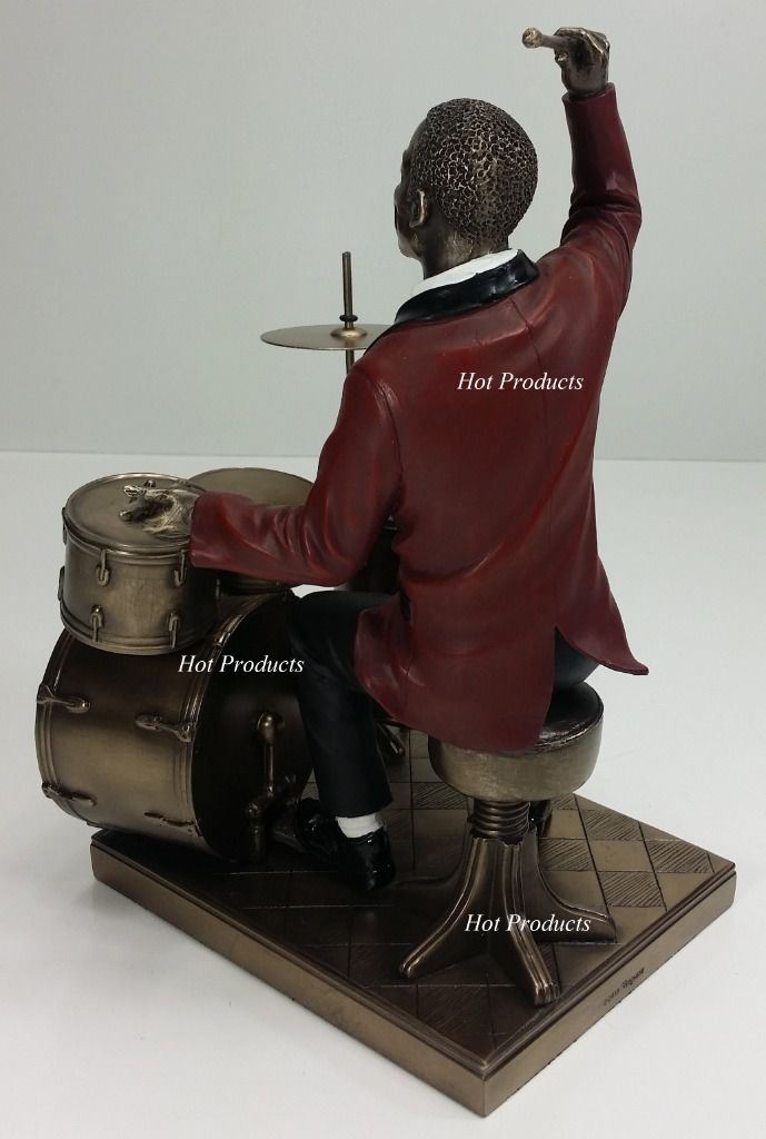 10 3/4" Jazz Band Collection - Drum Player Home Décor Statue Sculpture Figurine