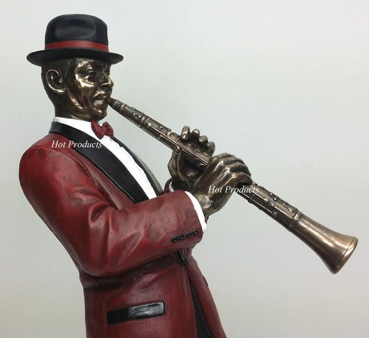 11 3/4" Jazz Band Collection - Clarinet Player Home Décor Statue Sculpture