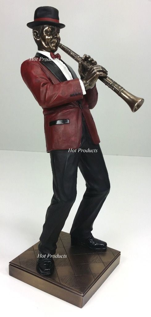 11 3/4" Jazz Band Collection - Clarinet Player Home Décor Statue Sculpture