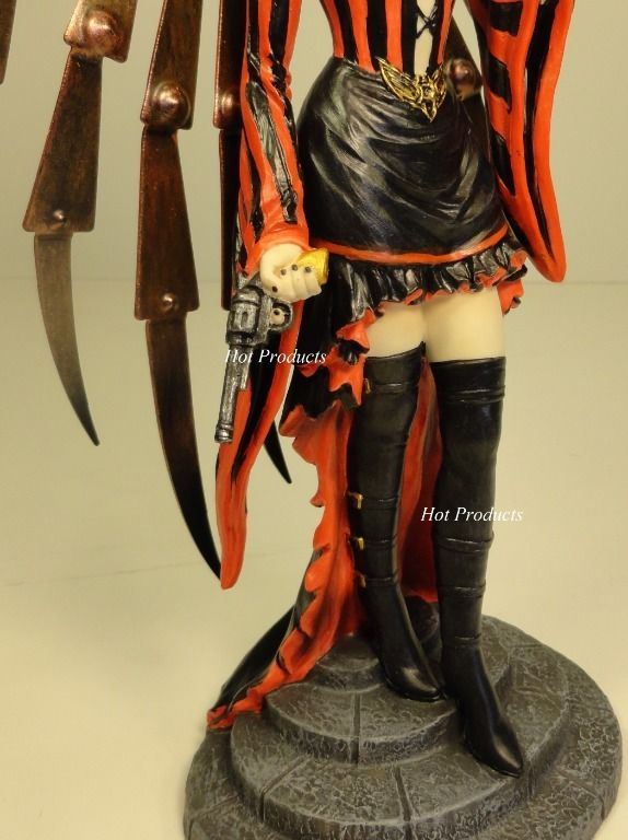 Anne Stokes Avenger Steampunk Gothic Angel Statue Hand Painted Sculpture