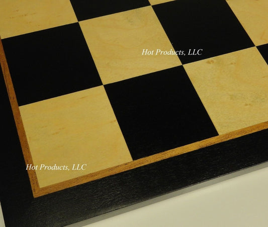 17 1/4" Black & Birdseye Maple Wood Chess Board