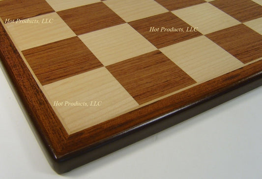 17" Padauk & Maple Wood Chess Board - LARGE 2" SQUARES