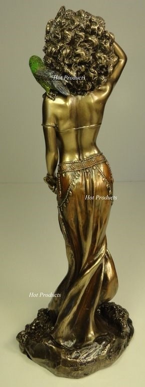 ORISHA OGGUN OSHUN God Goddess Yoruba African Statue Sculpture 9.5" Bronze color