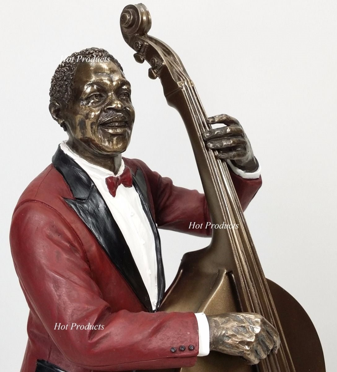 Jazz Band Collection - Double Bass Guitar Player Home Decor Statue Sculpture