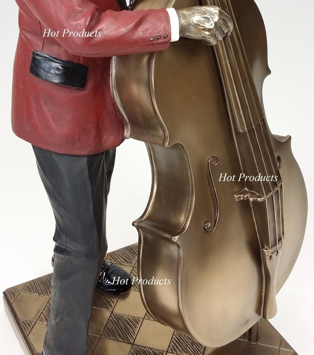 Jazz Band Collection - Double Bass Guitar Player Home Decor Statue Sculpture