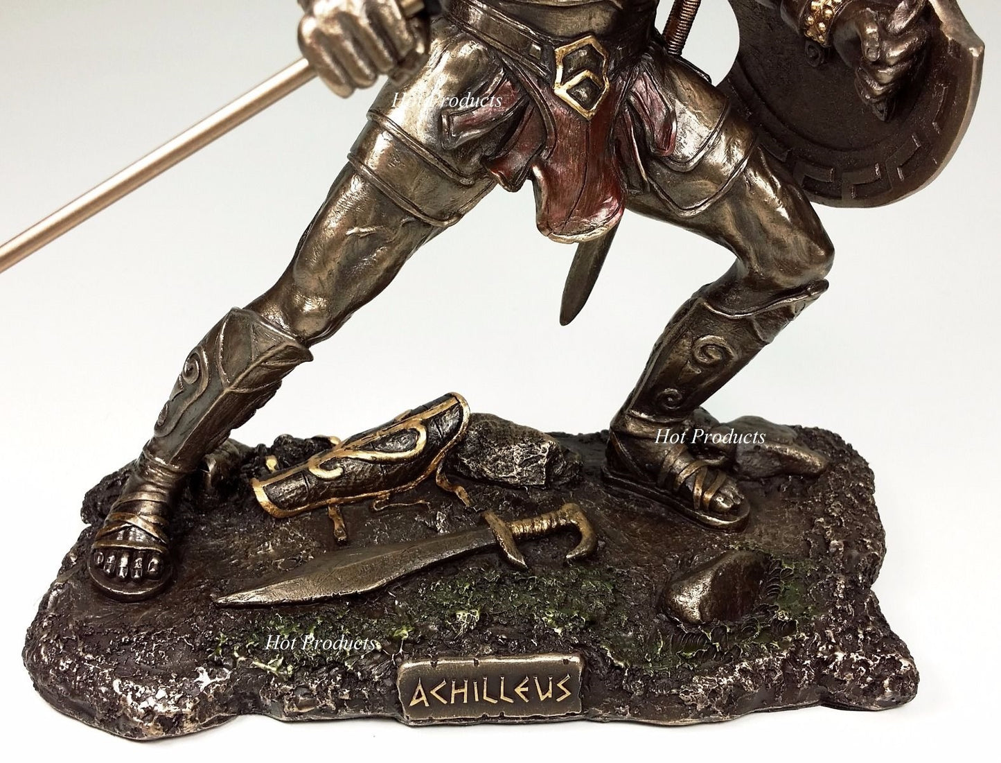 ACHILLES vs HECTOR Battle of Troy Greek Mythology Sculpture Statue Bronze Color