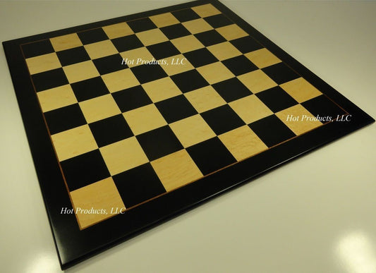 21 1/2" Black & Birdseye Maple Wood Large Chess Board