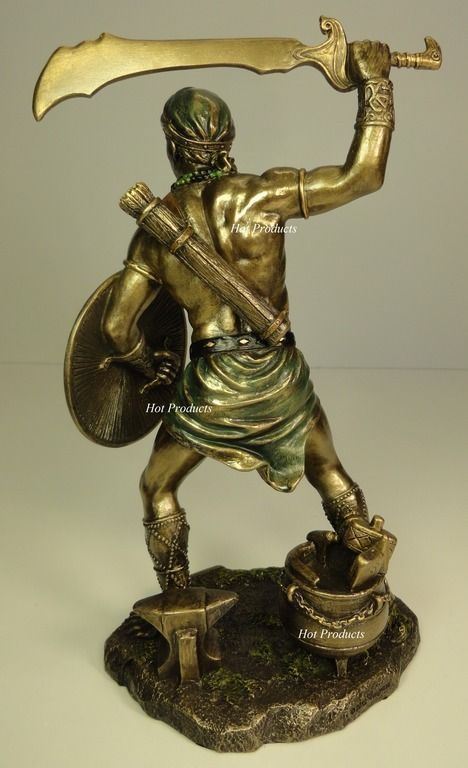 ORISHA OGGUN God of War Ogun Yoruba African Statue Sculpture Bronze Finish