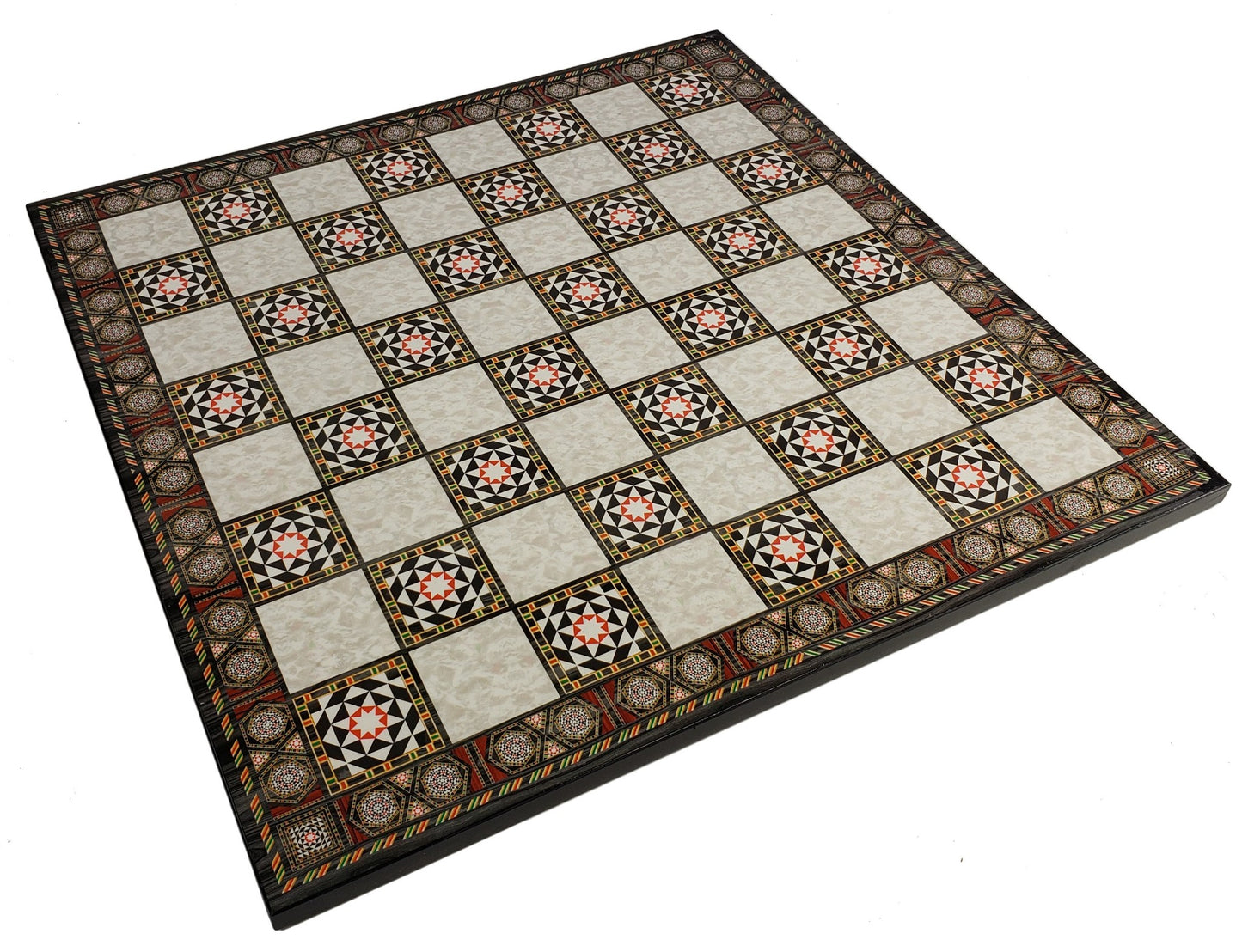 17 1/4 inch Mosaic Color Chess Board With 1 3/4 inch Squares