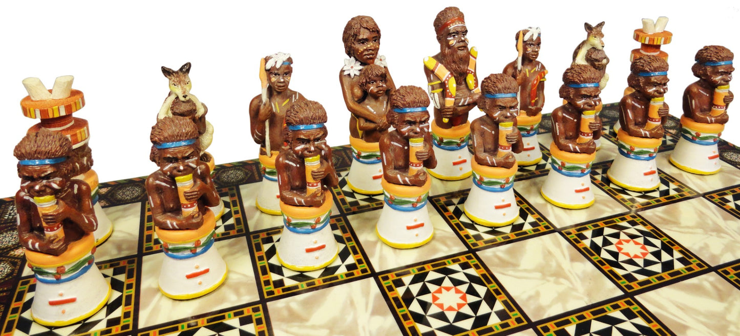 AUSTRALIAN ABORIGINES Chess Men Set aboriginal NO BOARD