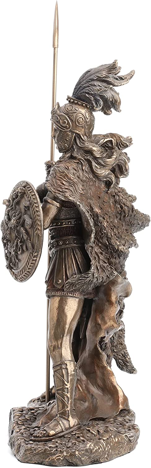 10 1/4" Athena Goddess of Wisdom & War Greek Mythology Statue Bronze Color