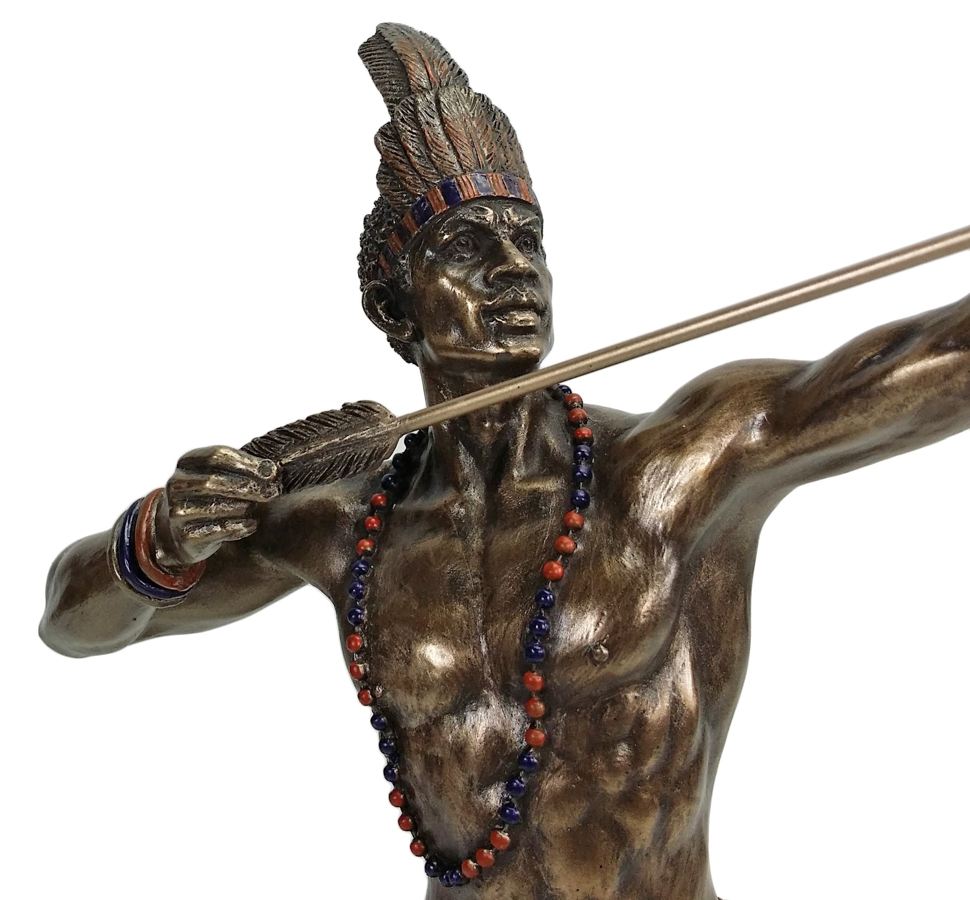 8 3/4 ORISHA ELLUGUA God Travelers Yoruba African Statue Antique Bronze  Color