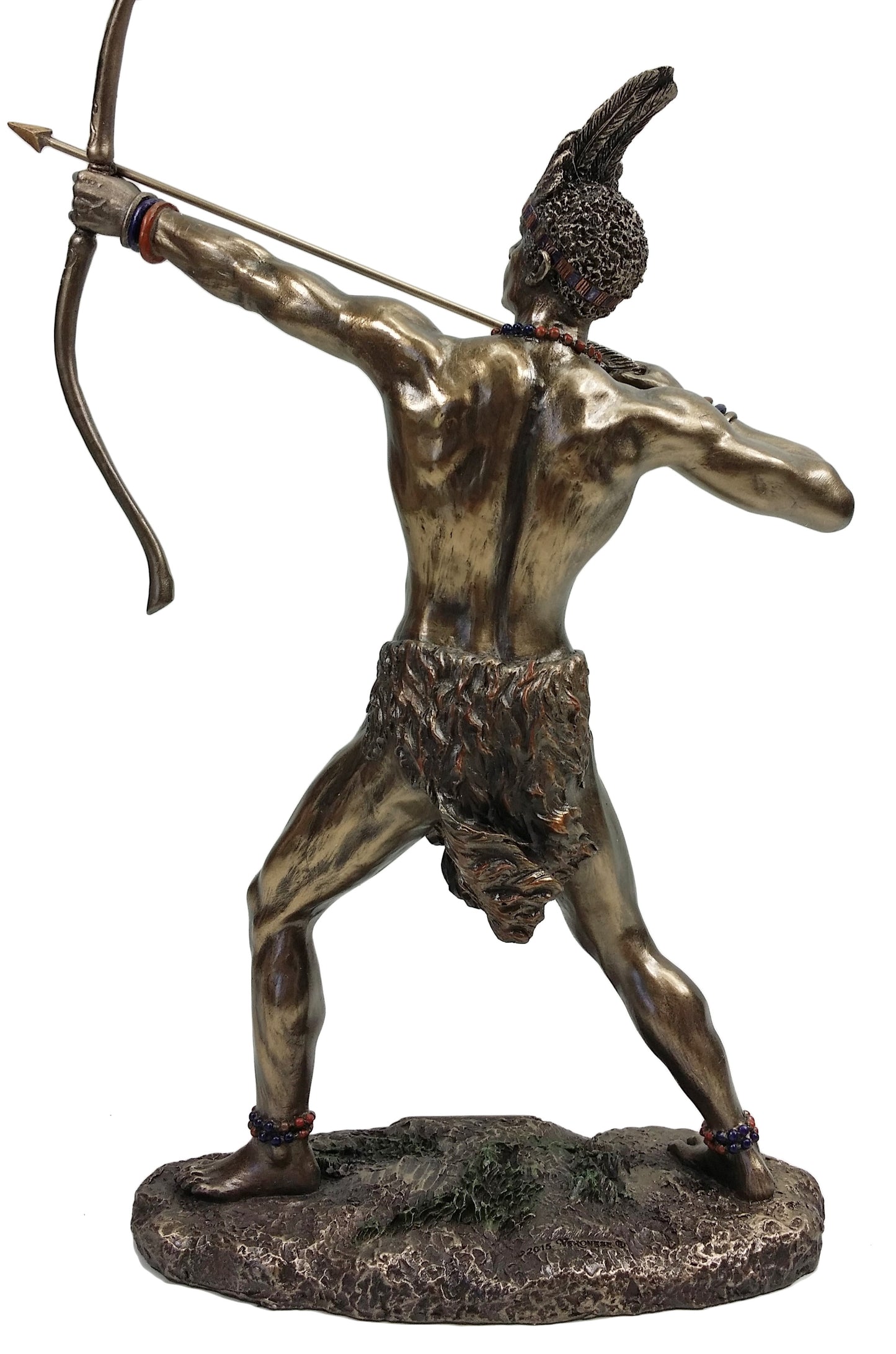 ORISHA Ochosi Oshosi Oxosi God of Hunting Yoruba African Statue Bronze Color