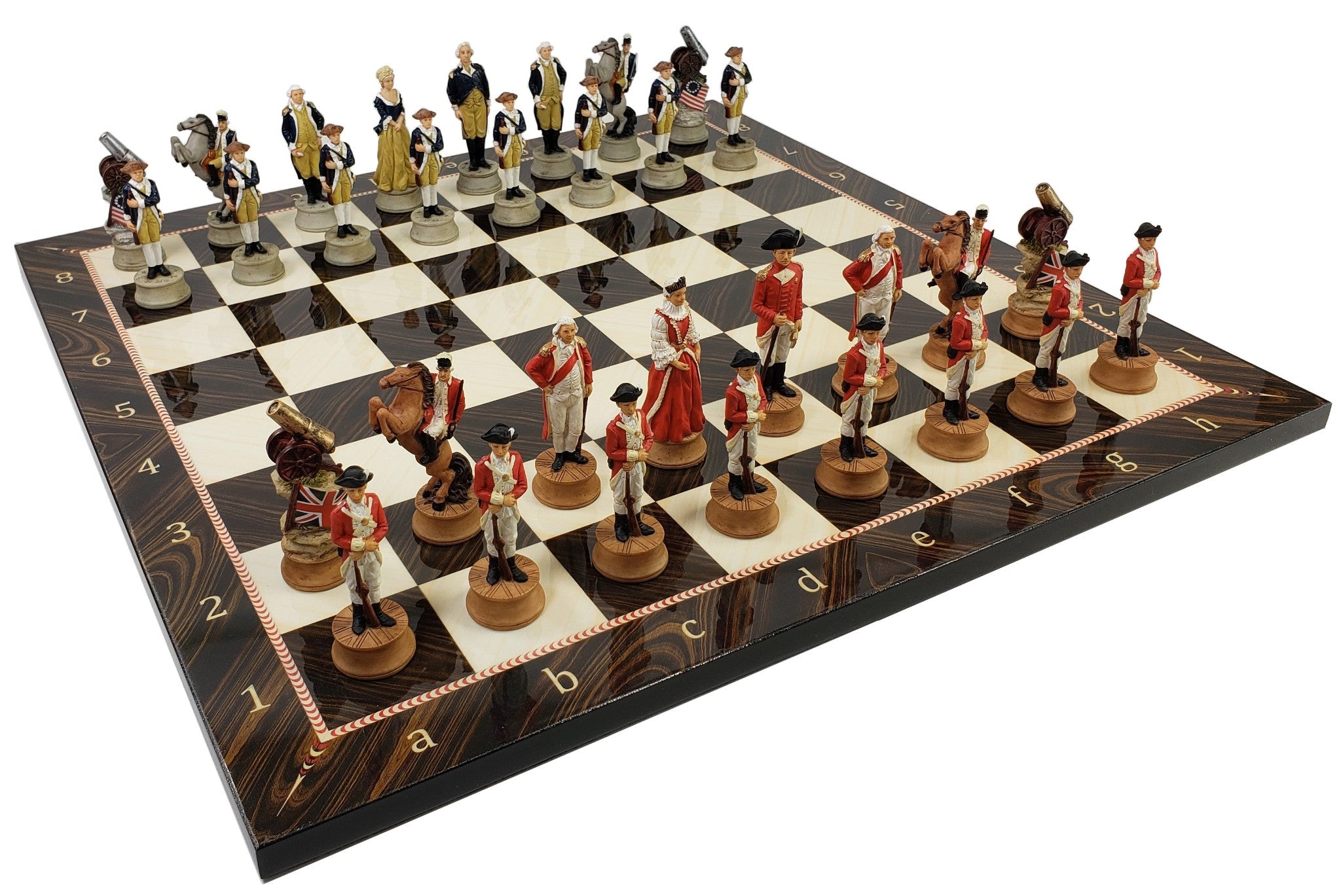 American Revolutionary War Chess Set W/ 17