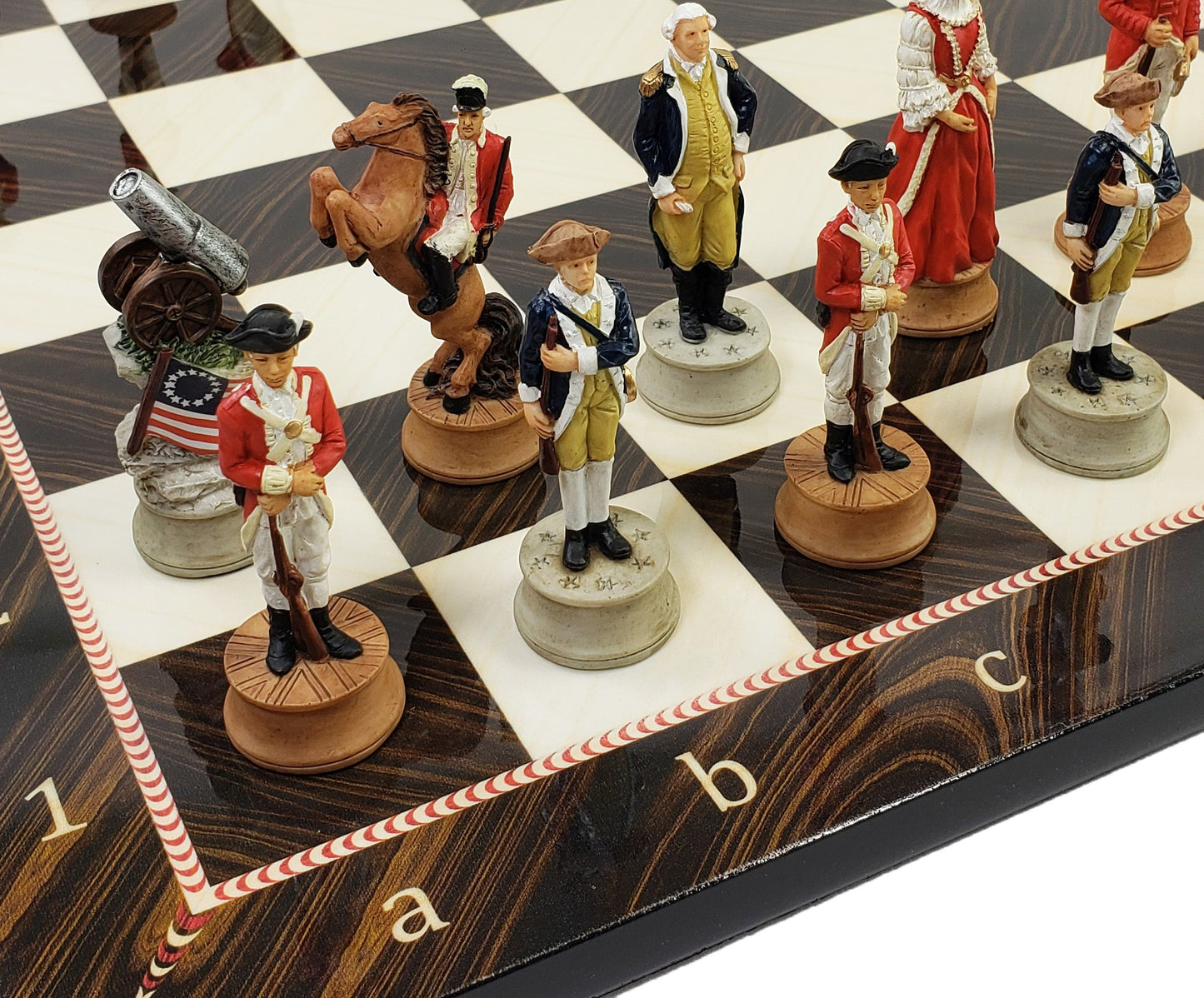 American Revolutionary War Chess Set W/ 17" Elegance Board Revolution