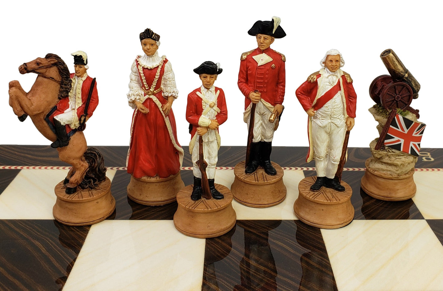 American Revolutionary War Chess Set W/ 17" Elegance Board Revolution