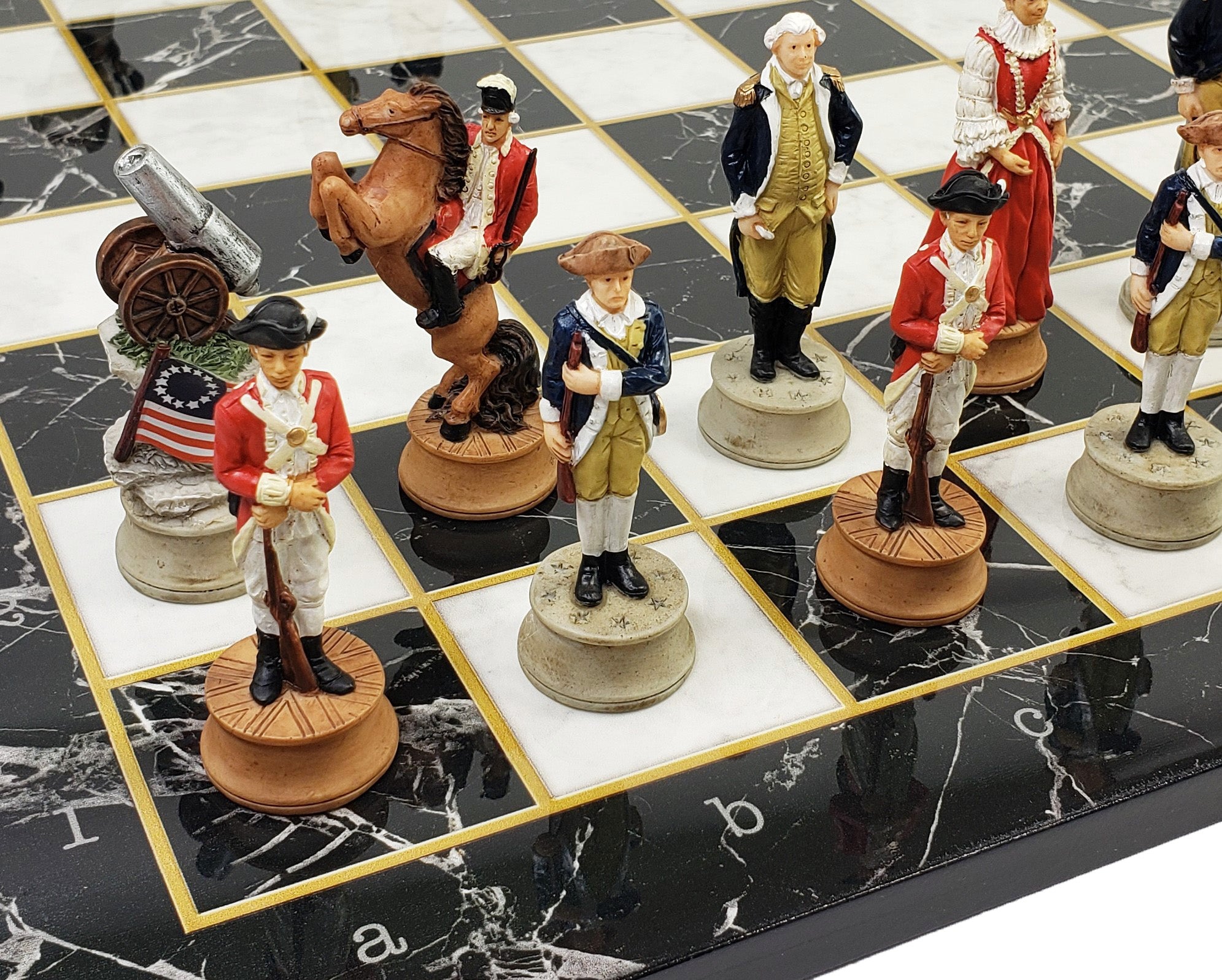 American Revolutionary War Chess Set W/ 17
