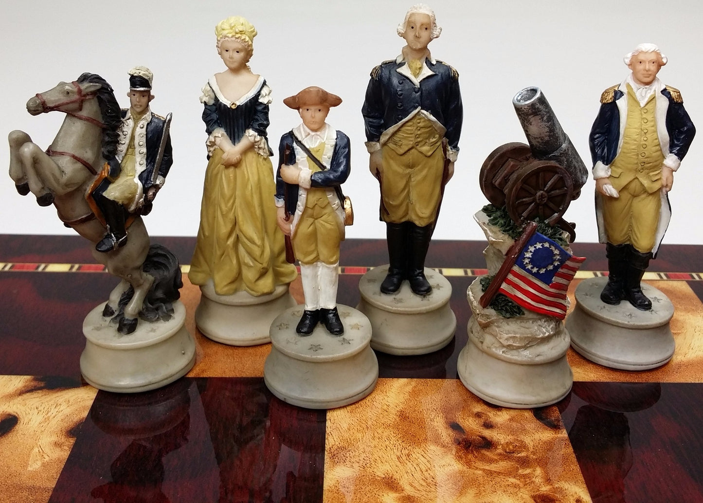 American Revolutionary War Chess Men Set Independence revolution NO Board