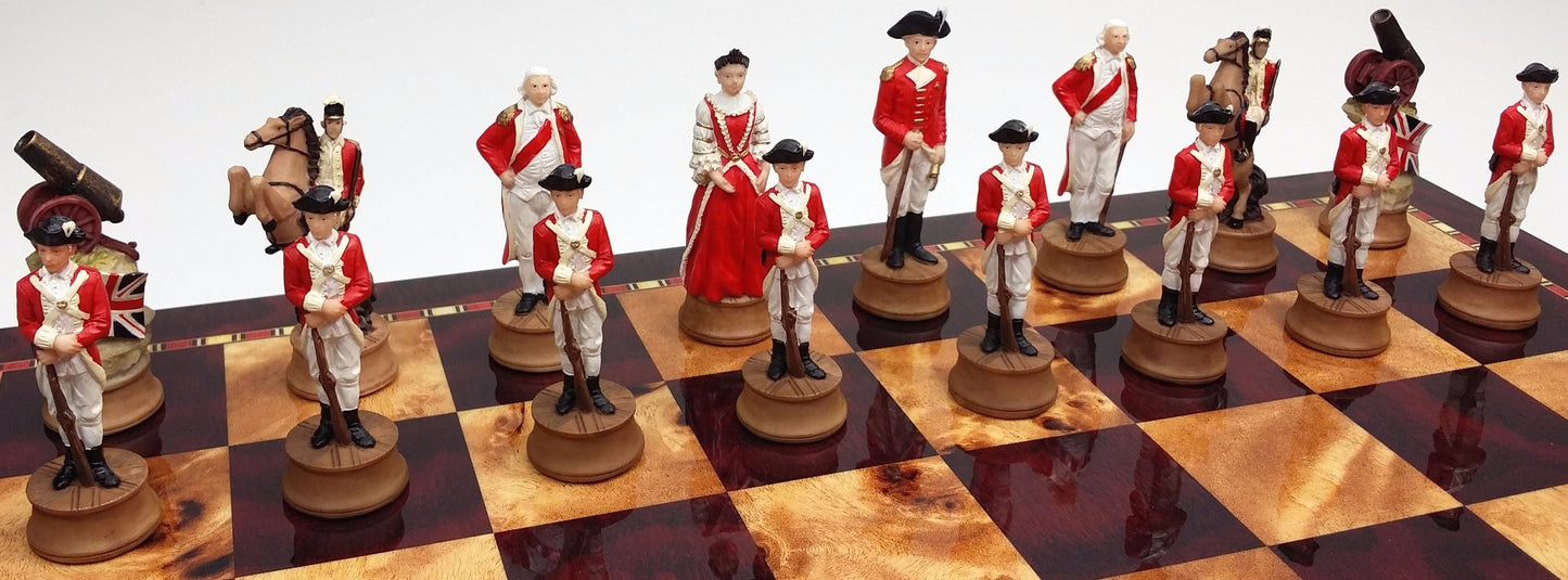 American Revolutionary War Chess Men Set Independence revolution NO Board