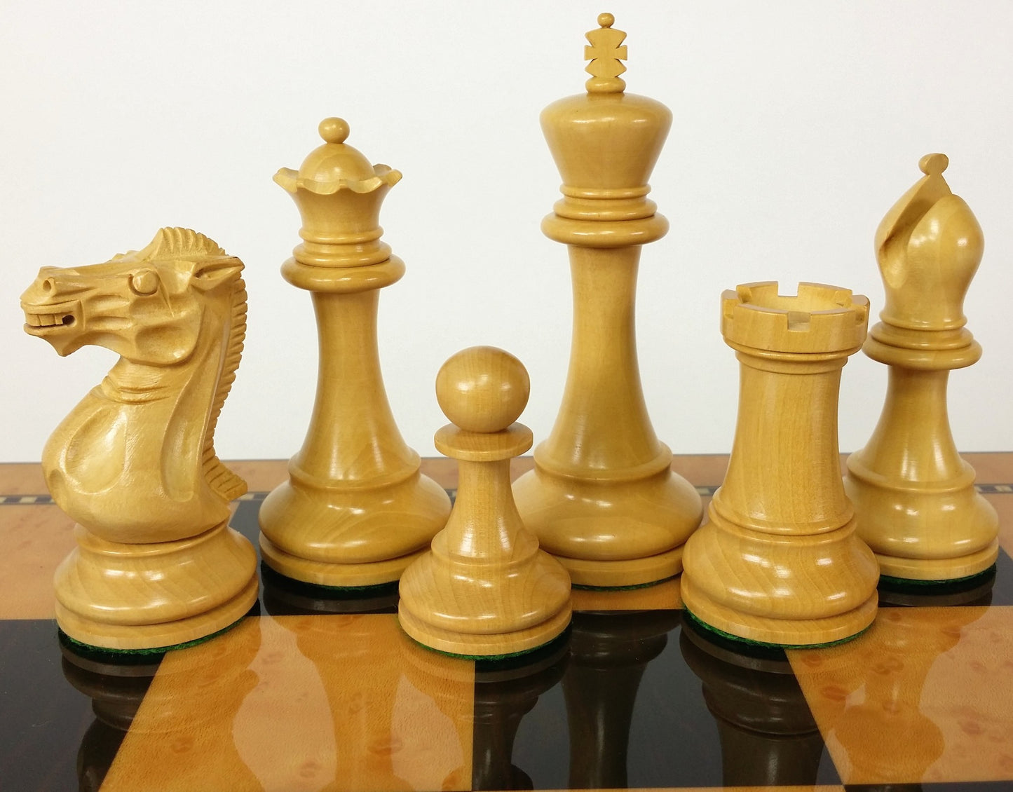 Black & Nat 3 3/4" Anderssen Staunton Wood Chess Set Walnut Color Storage Board