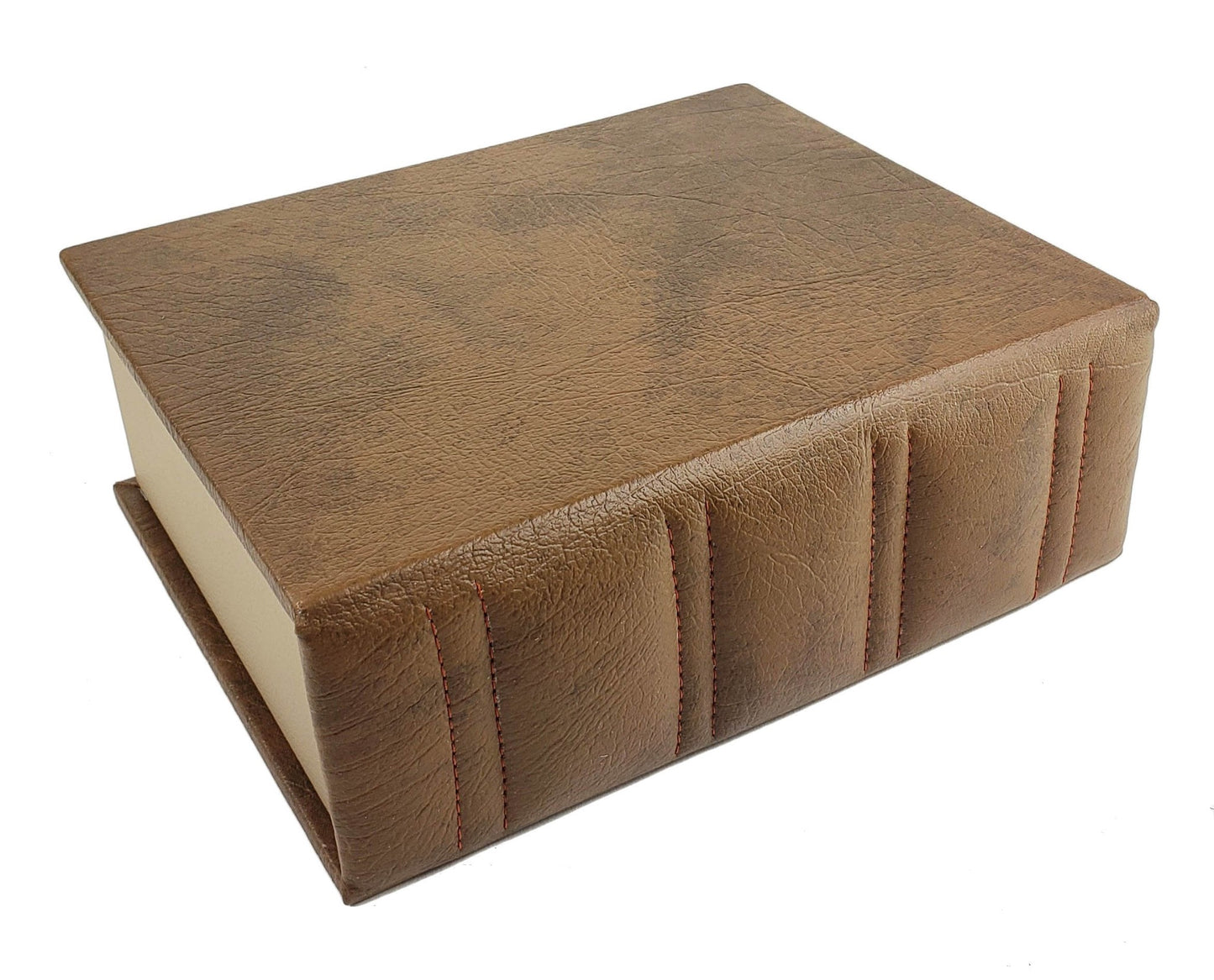 Book Storage Box For Up To 3 3/4" King Chess Men Set Beige Faux Leather