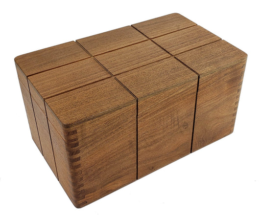 Acacia Wood Felted Storage Box For Up To 3 3/4 to 4 1/2" Staunton Chess Men Set
