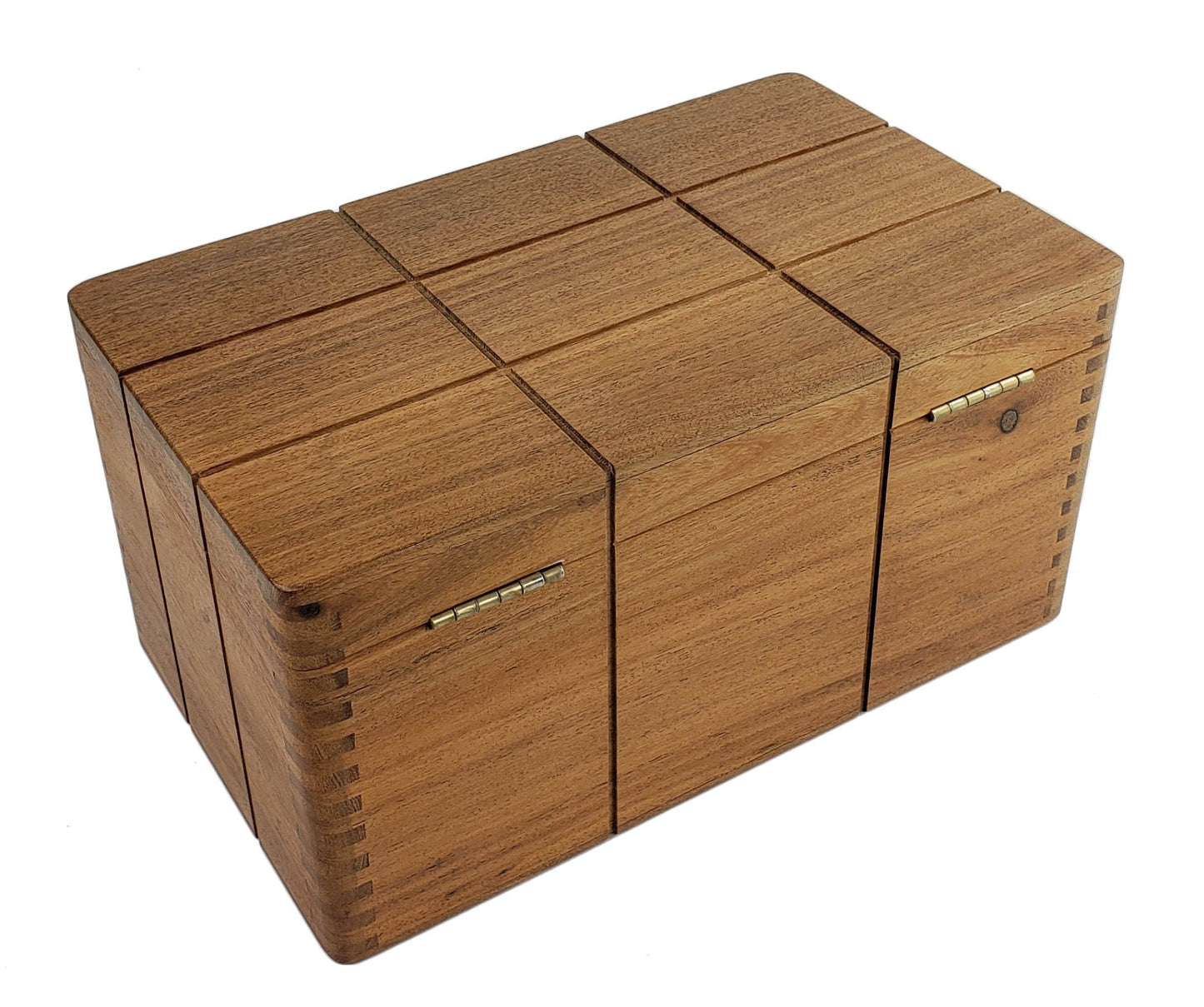 Acacia Wood Felted Storage Box For Up To 3 3/4 to 4 1/2" Staunton Chess Men Set