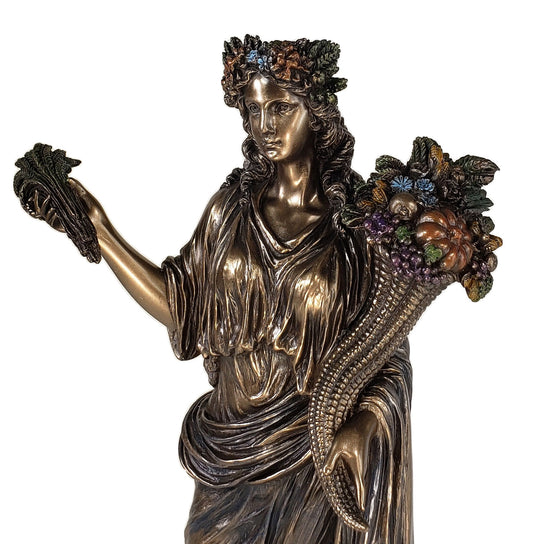 12 1/2" Veronese Demeter Greek Goddess of Harvest Standing Statue Bronze Finish