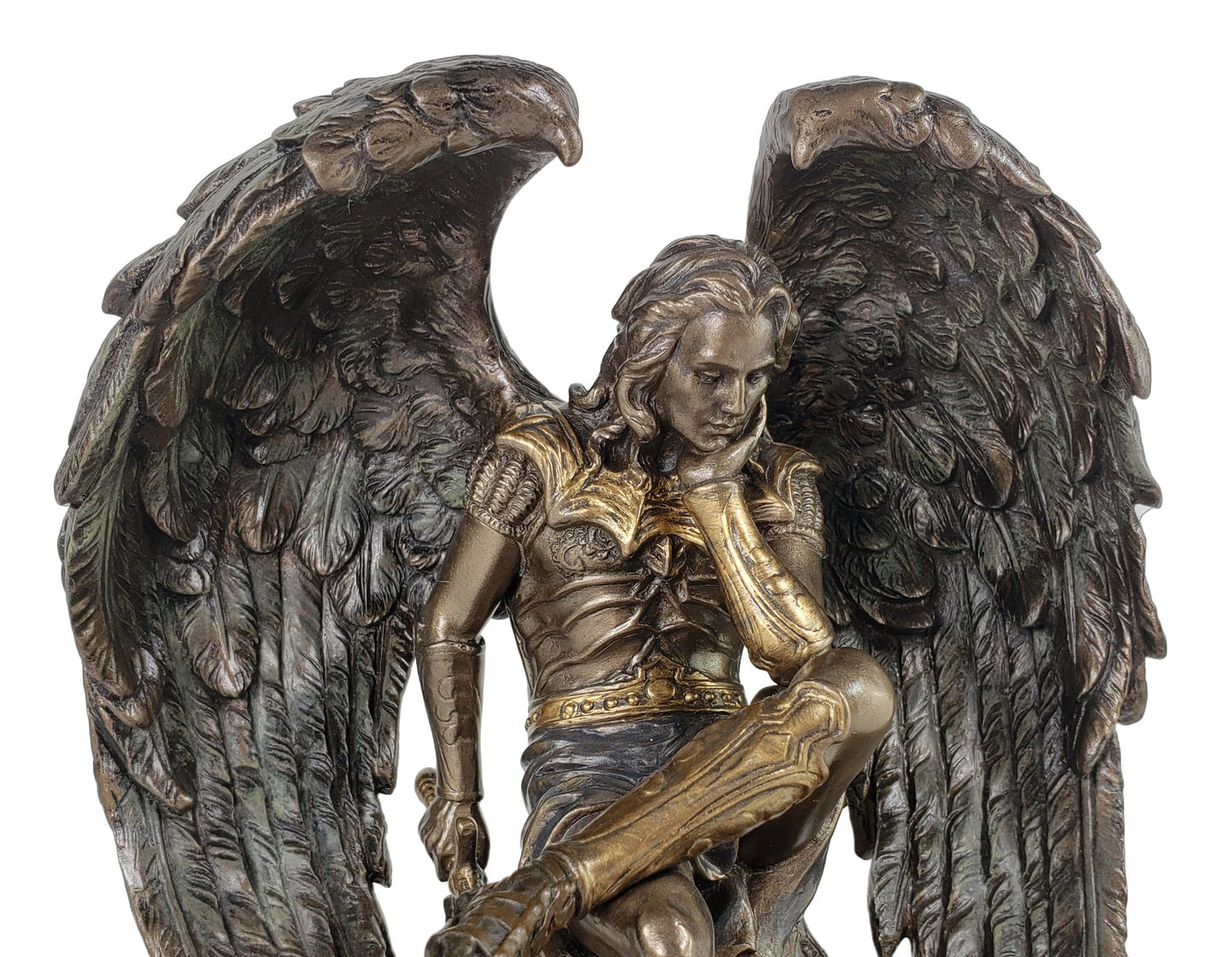 6 1/2" Lucifer the Fallen Archangel Devil Bronze Color Angel Statue