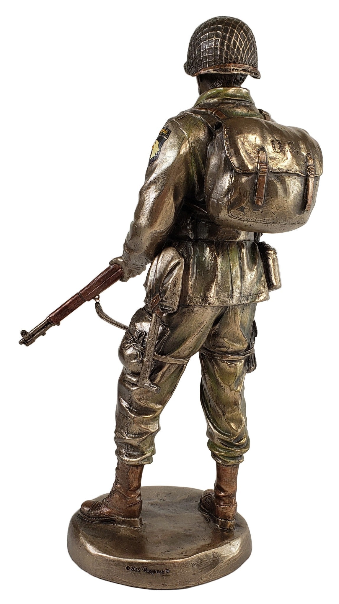 11 inch US Army Honor and Courage Soldier Statue Bronze Color