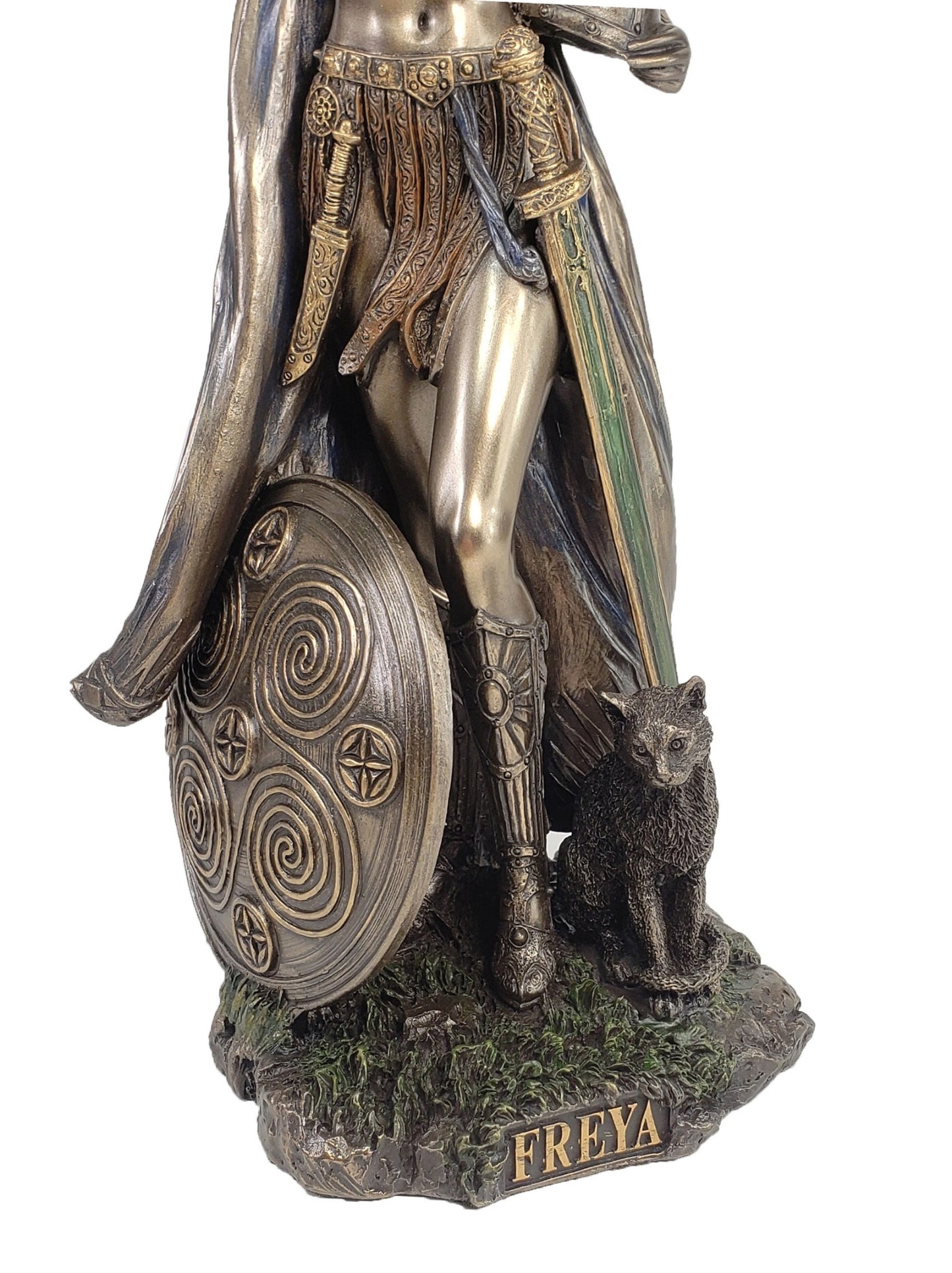 Viking Shieldmaiden Norse Mythology Statue Bronze Finish Shield Maiden –  hotproductsllc