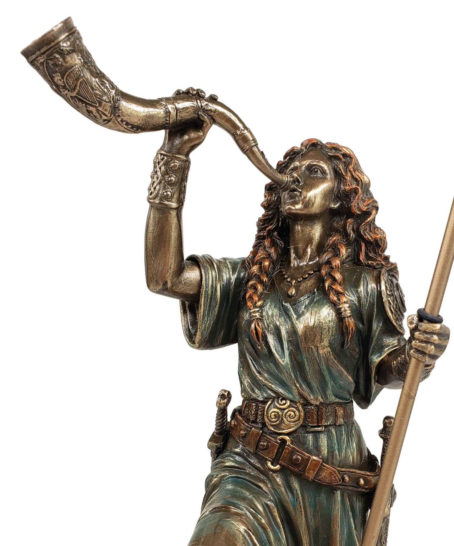 10 1/2 Inch Boudica Viking Celtic Warrior Queen of Iceni Statue Bronze Color